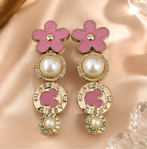 Cute Pink and white Flower Hair Clips Set – Floral Hair Accessories for Girls & Women