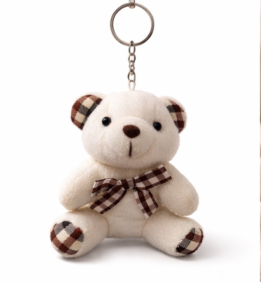 Cute Teddy Bear Keychain – Soft Plush Keyring for Bags, Keys & Gifts