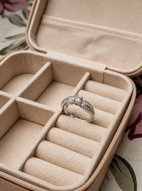 Elegant Solitaire Twist Adjustable Ring for Women | Premium Silver Finish | Sparkling CZ Stone  AD Ring 172
